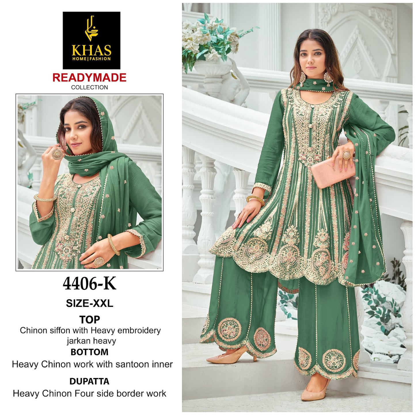4406 Kl Khas Chinon Pakistani Readymade Suits Supplier Gujarat