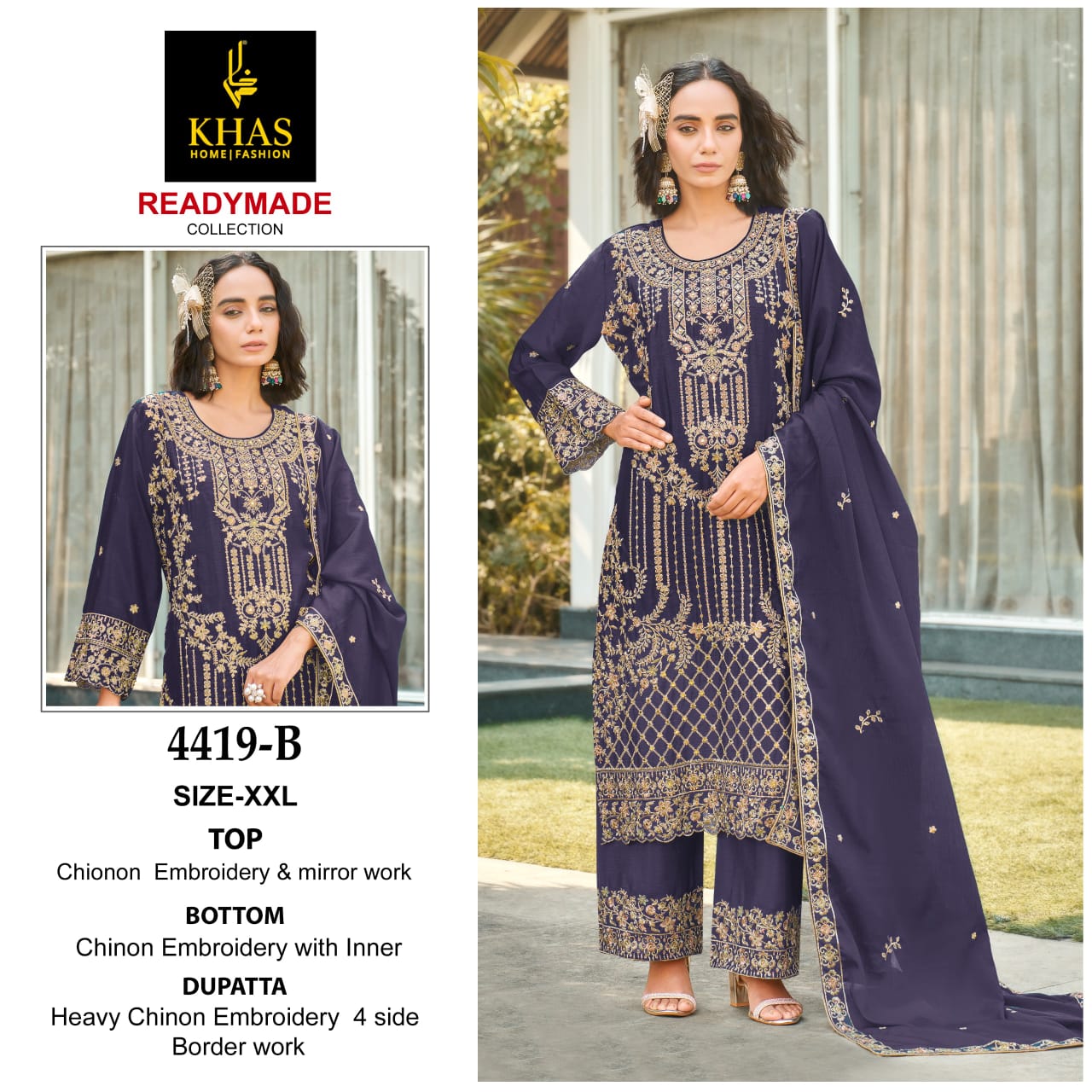 4419 Abc Khas Chinon Pakistani Readymade Suits Wholesale Price