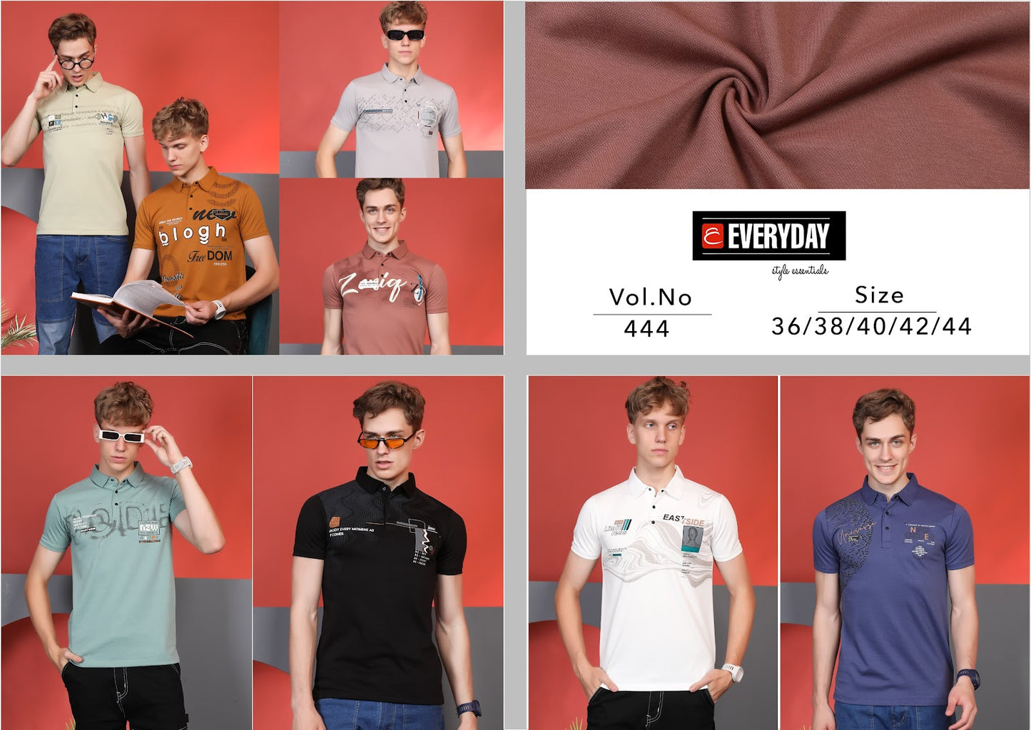 444 Everyday Knit Mens Tshirts Supplier Gujarat