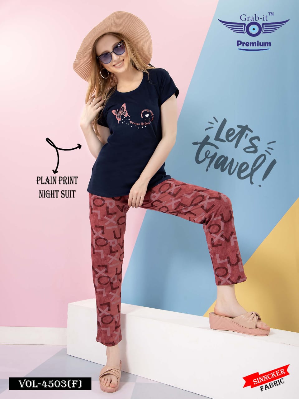 4503 F Grab It Sincker Pyjama Night Suits Supplier India