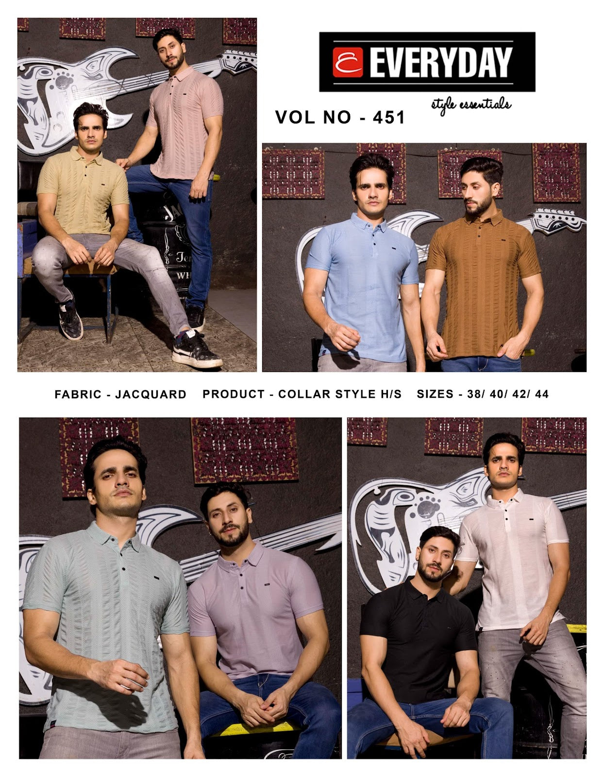451 Everyday Jacquard Mens Tshirts Manufacturer