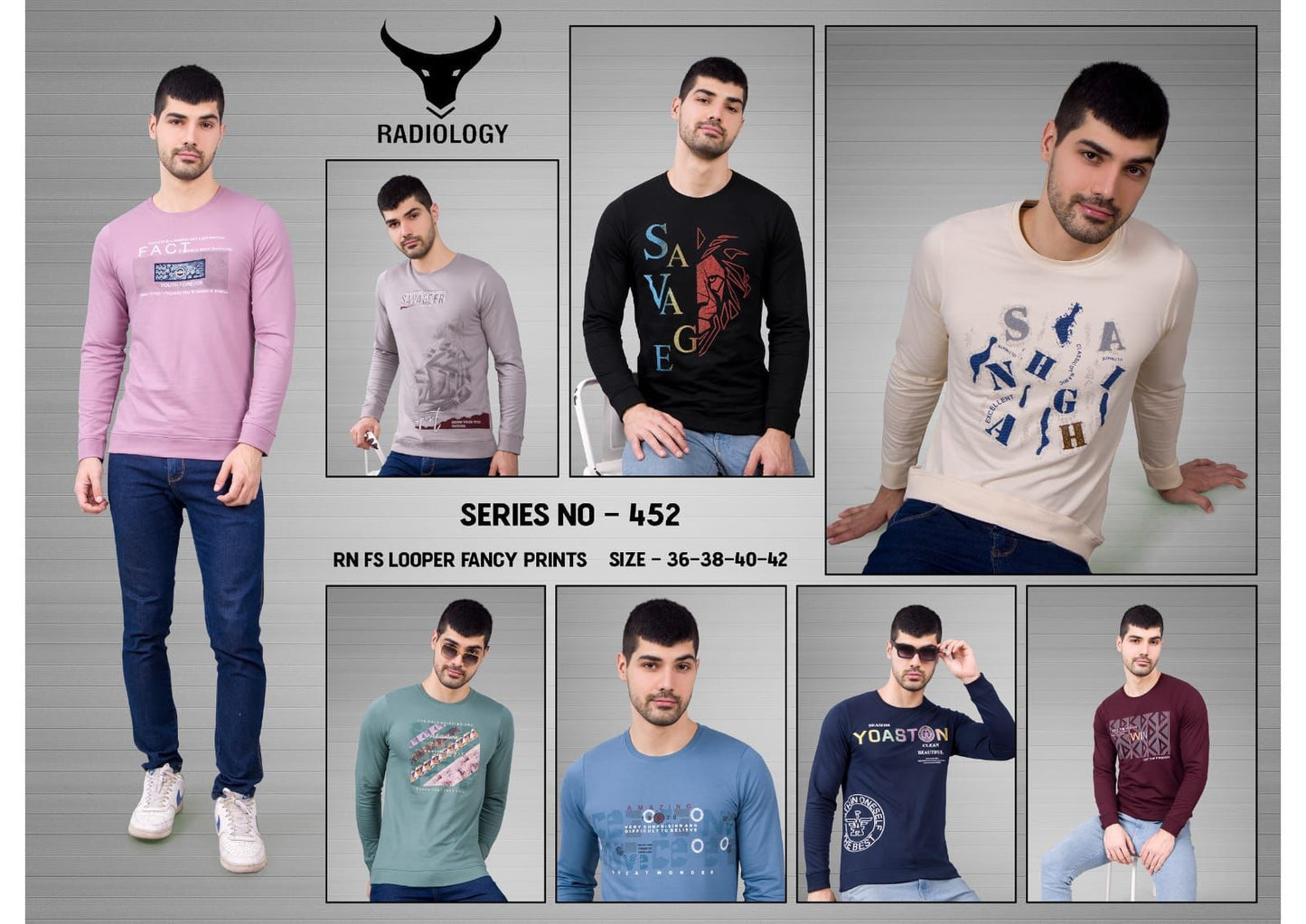 452 Radiology Cotton Looper Mens Tshirts Supplier Ahmedabad