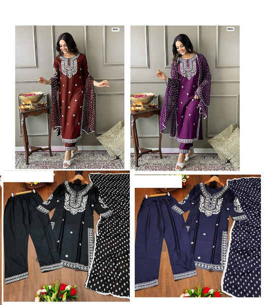 462 Qubo Heavy Rayon Readymade Pant Style Suits Manufacturer India
