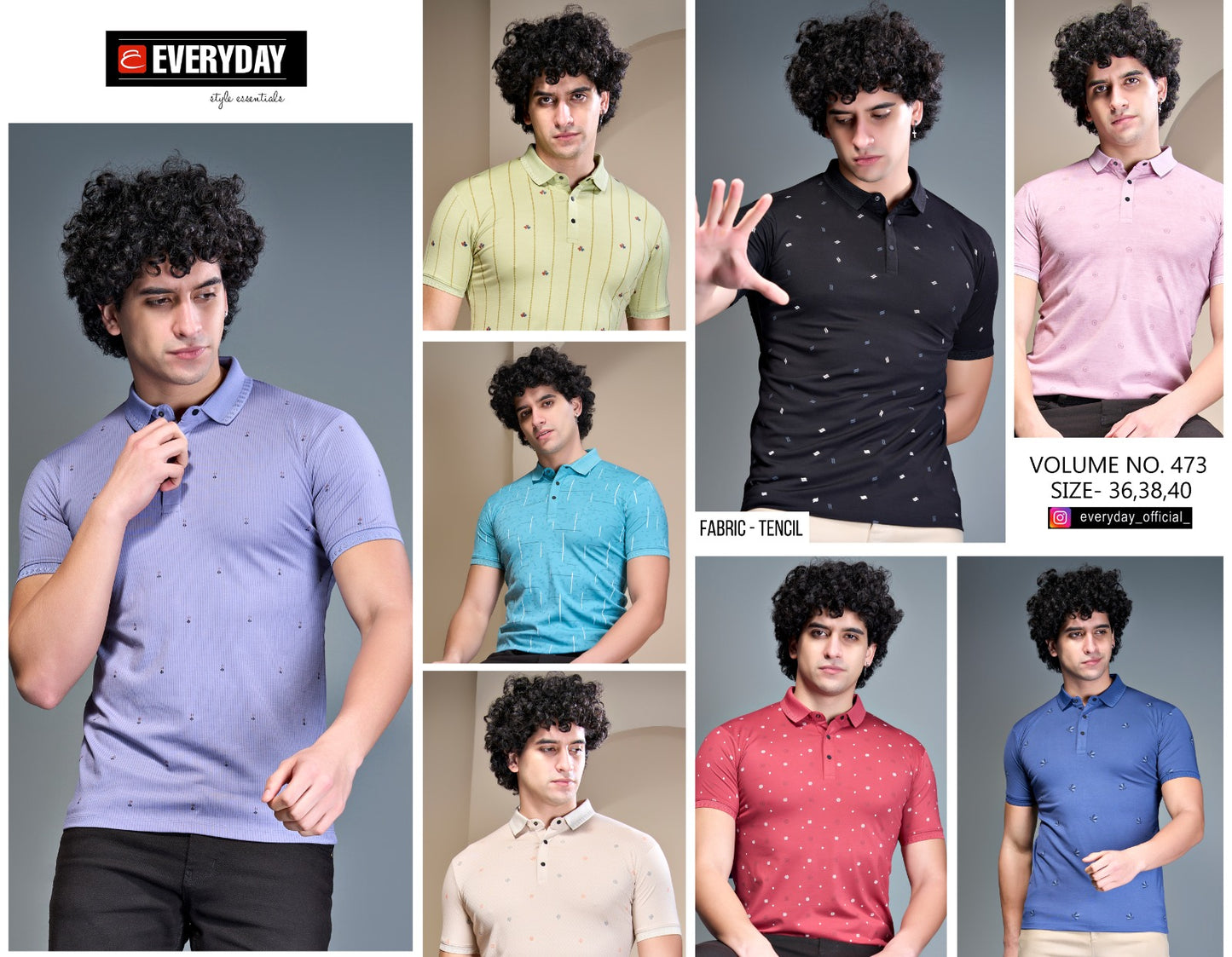 473 Everyday Tencil Lycra Mens Tshirts Supplier India