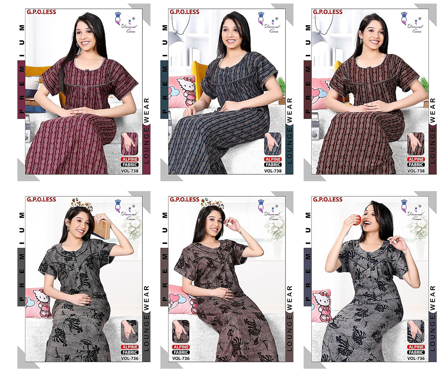 738-736 Diamond Queen Alpine Night Gowns