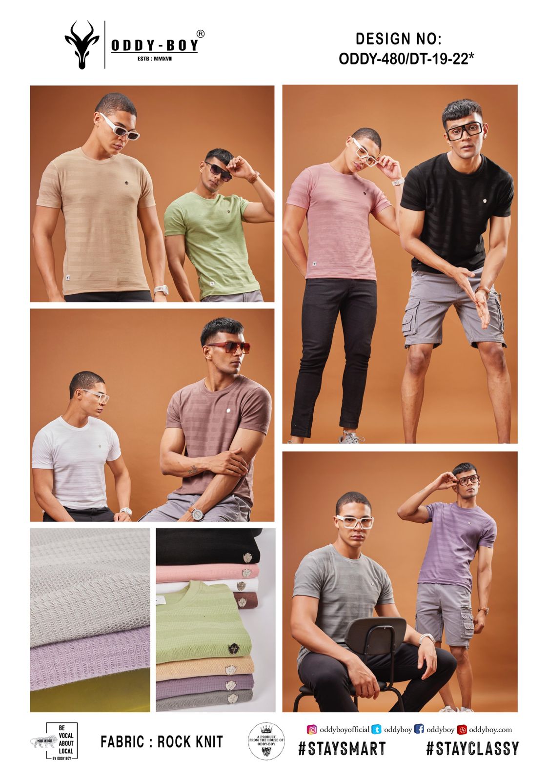 480 Oddy Boy Knit Mens Tshirts Wholesale Kavya Style Plus