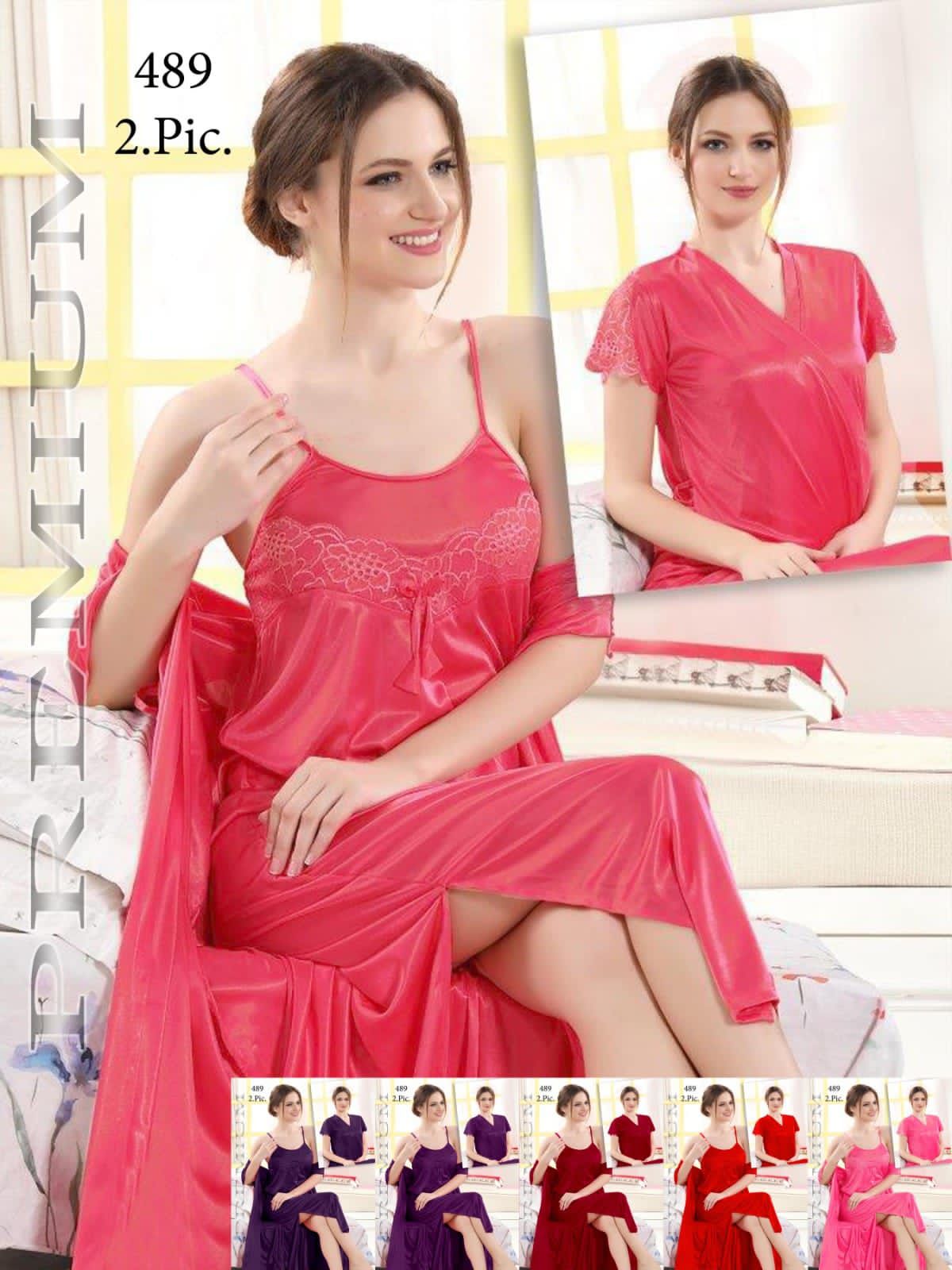 489 Perfect Feel Satin Night Gowns Manufacturer