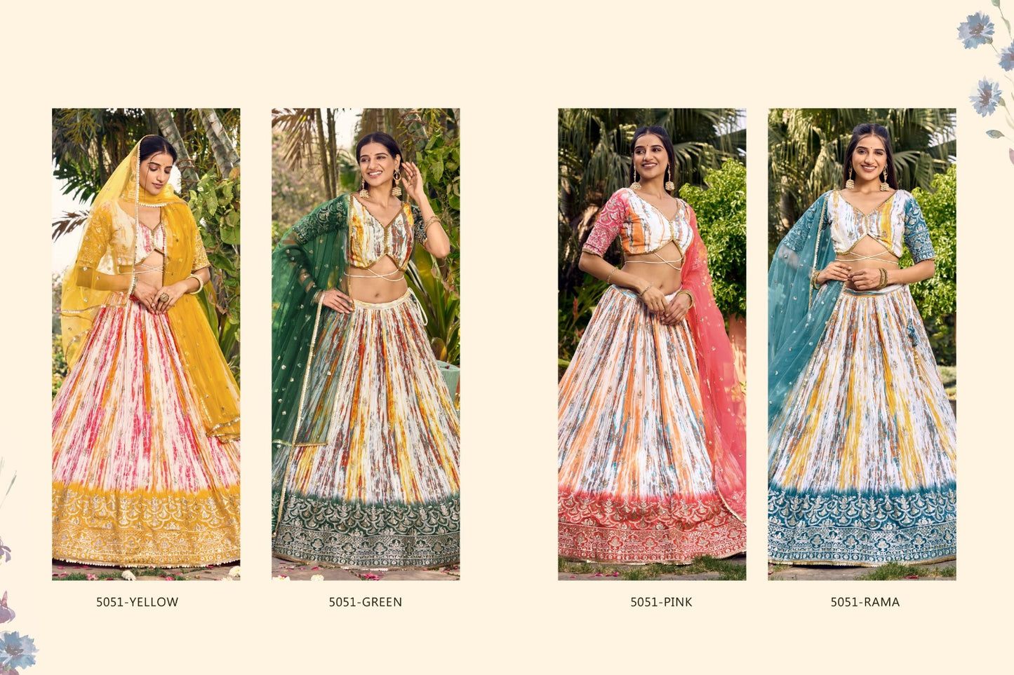 5051 Lavanya Zeel Chinon Lehenga Choli Manufacturer Ahmedabad