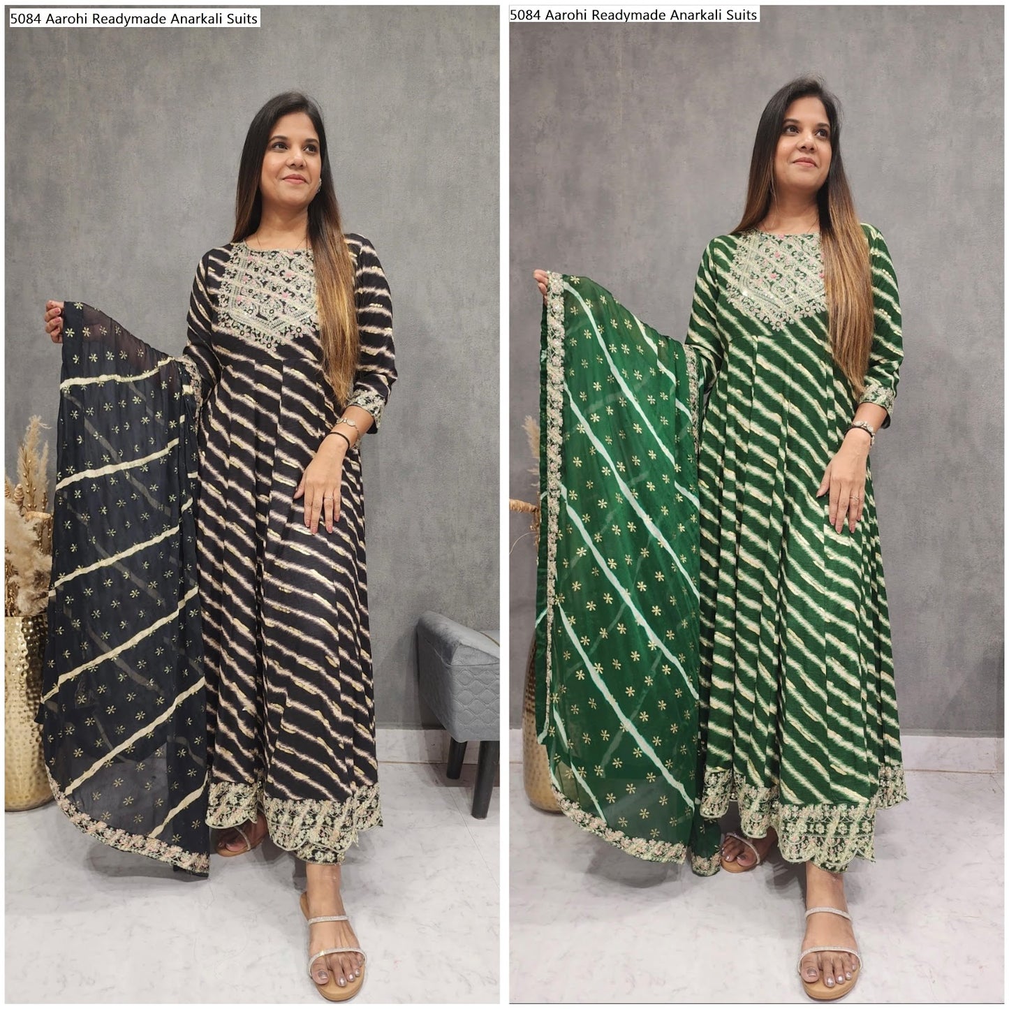 5084 Aarohi Faux Georgette Readymade Anarkali Suits Wholesale Rate