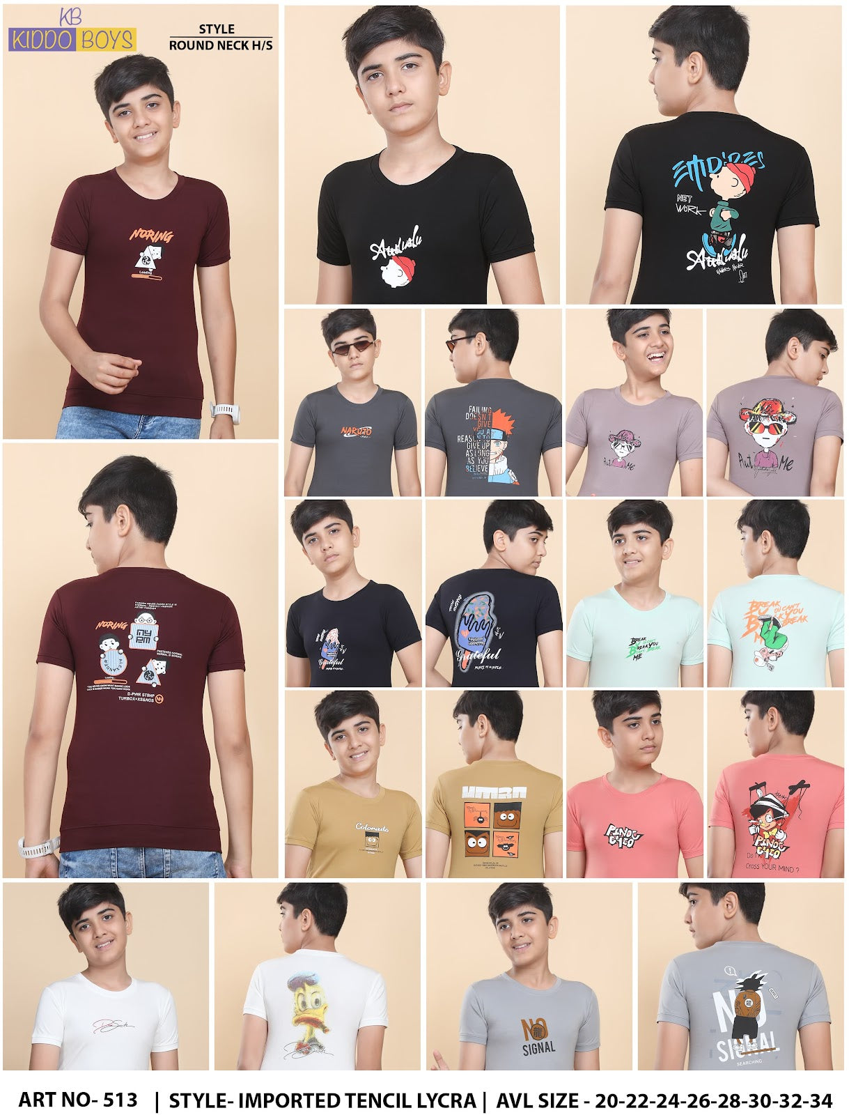 513 Kiddo Imported Boys Tshirt Manufacturer Ahmedabad