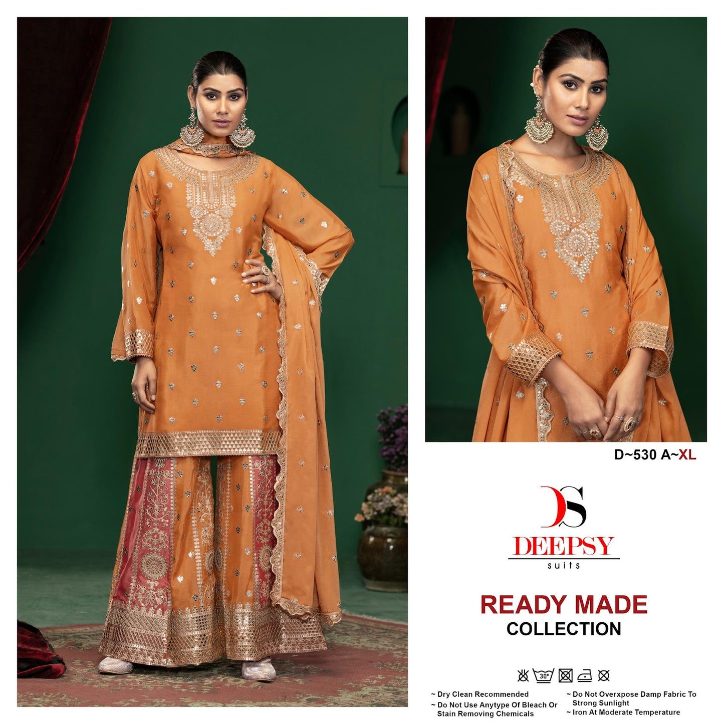 530 Deepsy Chinon Pakistani Readymade Suits Wholesaler India