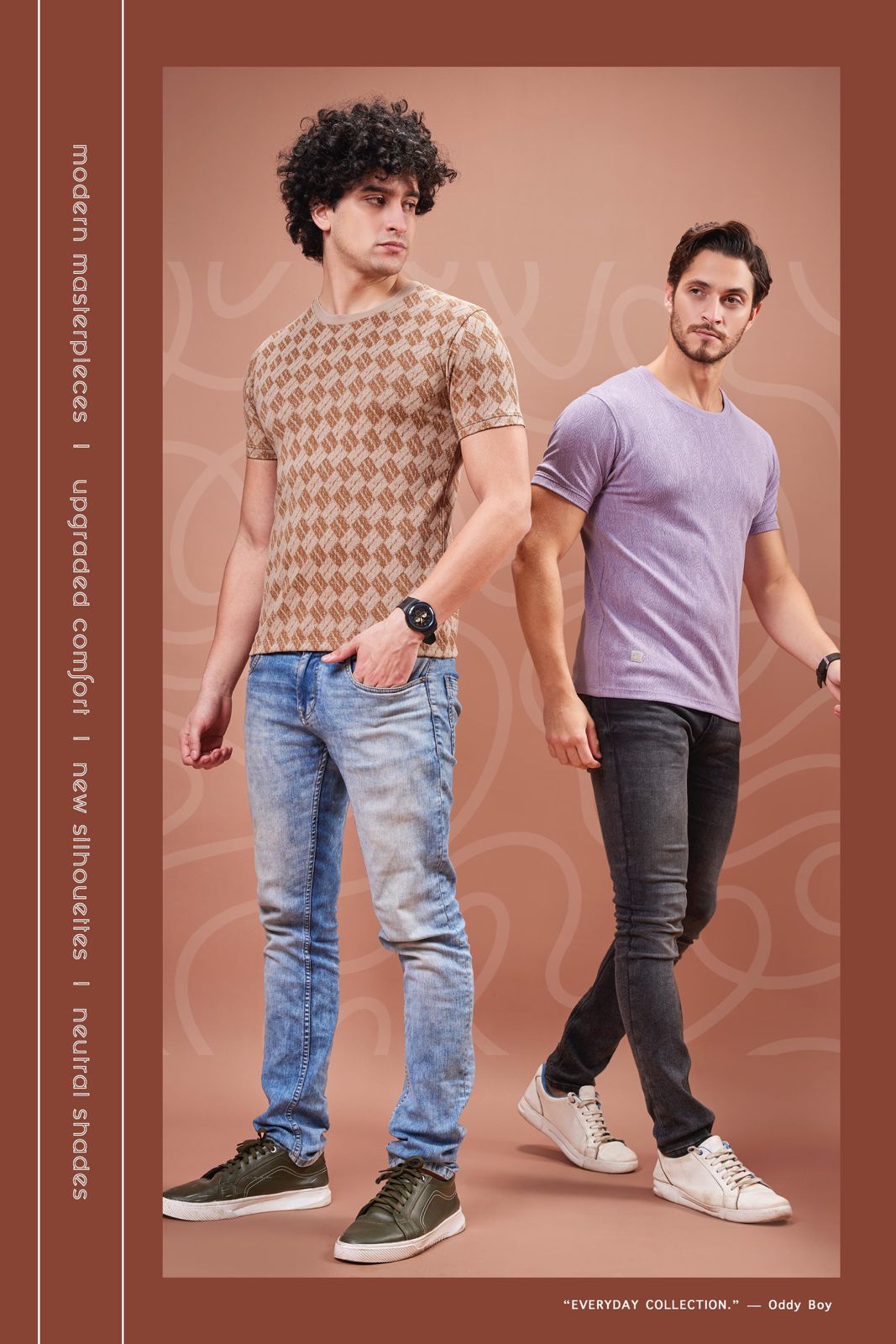 530 Jfs19-21 Oddy Boy Jacquard Mens Tshirts Wholesale Price