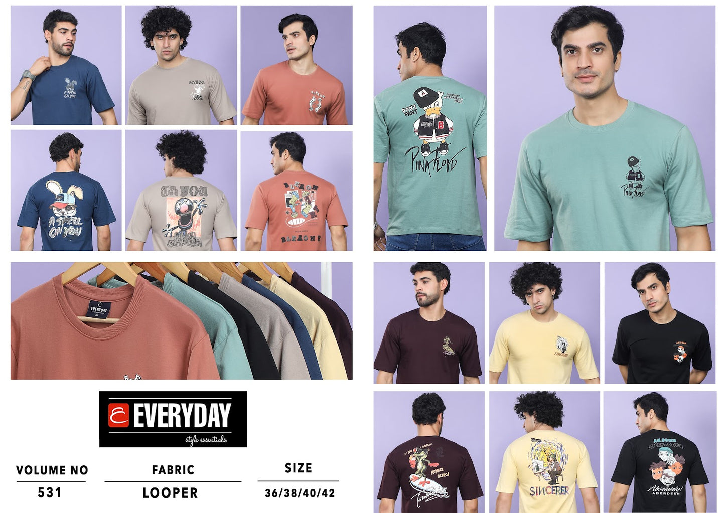 531 Everyday Cotton Looper Mens Tshirts Wholesale