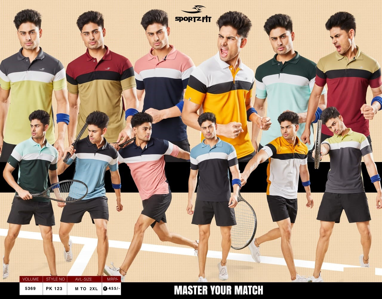 5369 Sportz Fit Pique Mens Tshirts Wholesale Price
