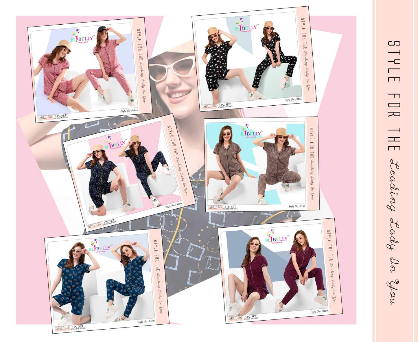 558 Belly Sinker Shorts Pyjama Night Suits Wholesale Price