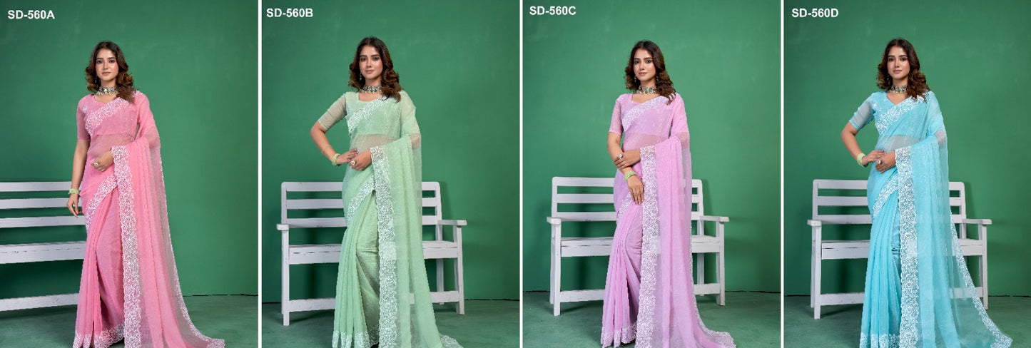 560 Suma Designer Simmer Sarees Supplier India