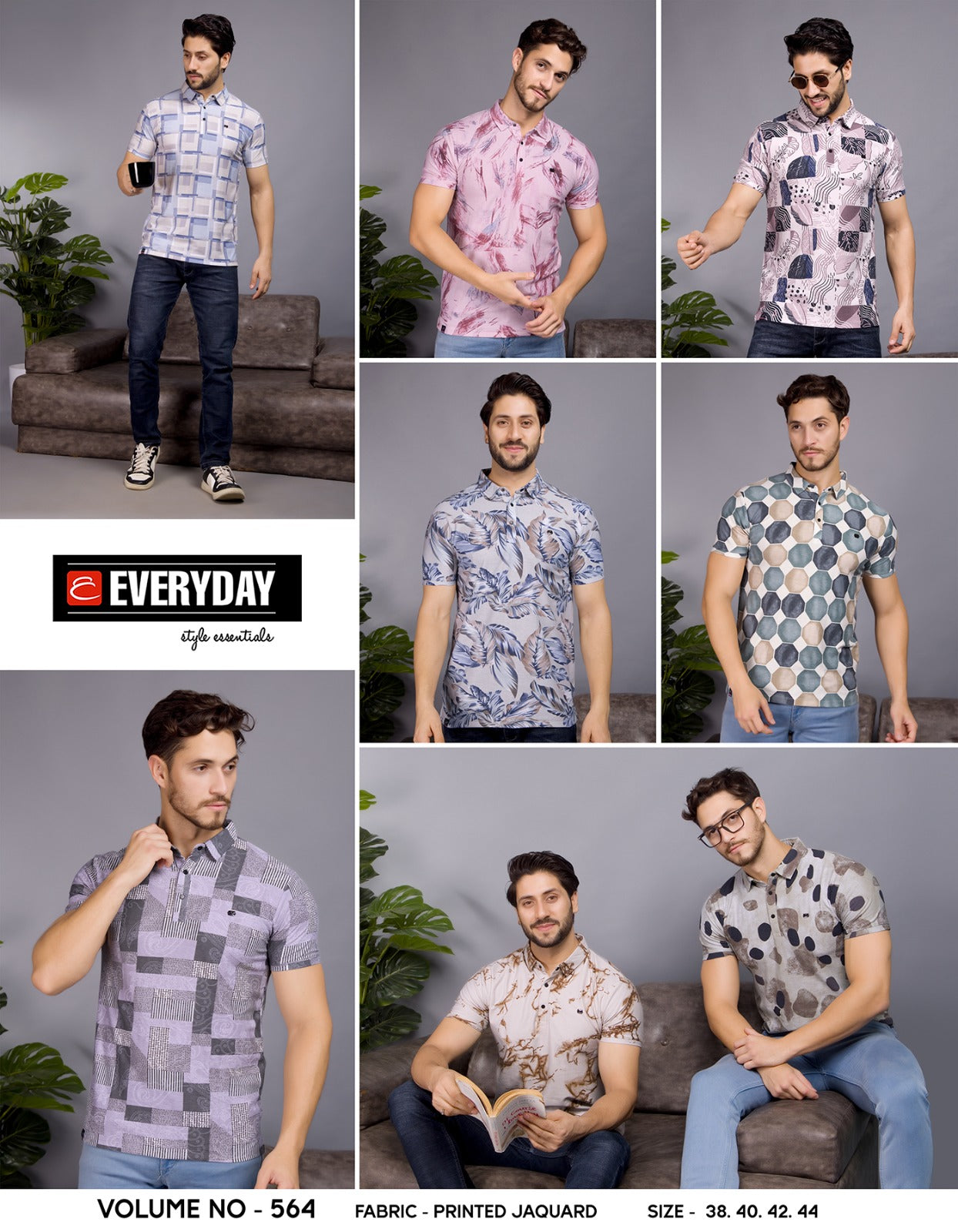 564 Everyday Jacquard Mens Tshirts Supplier