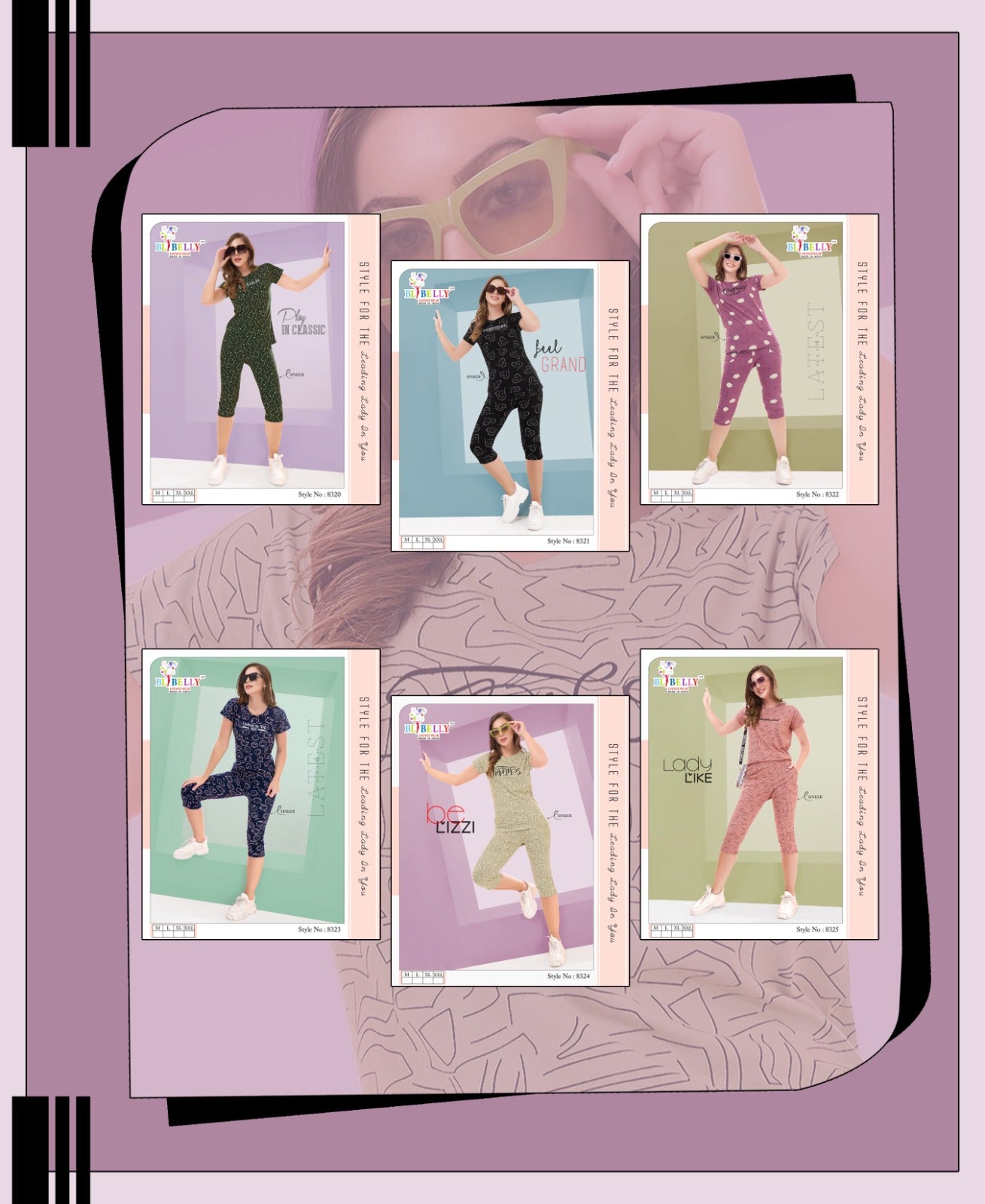 569 Belly Sinker Capri Night Suits Wholesale