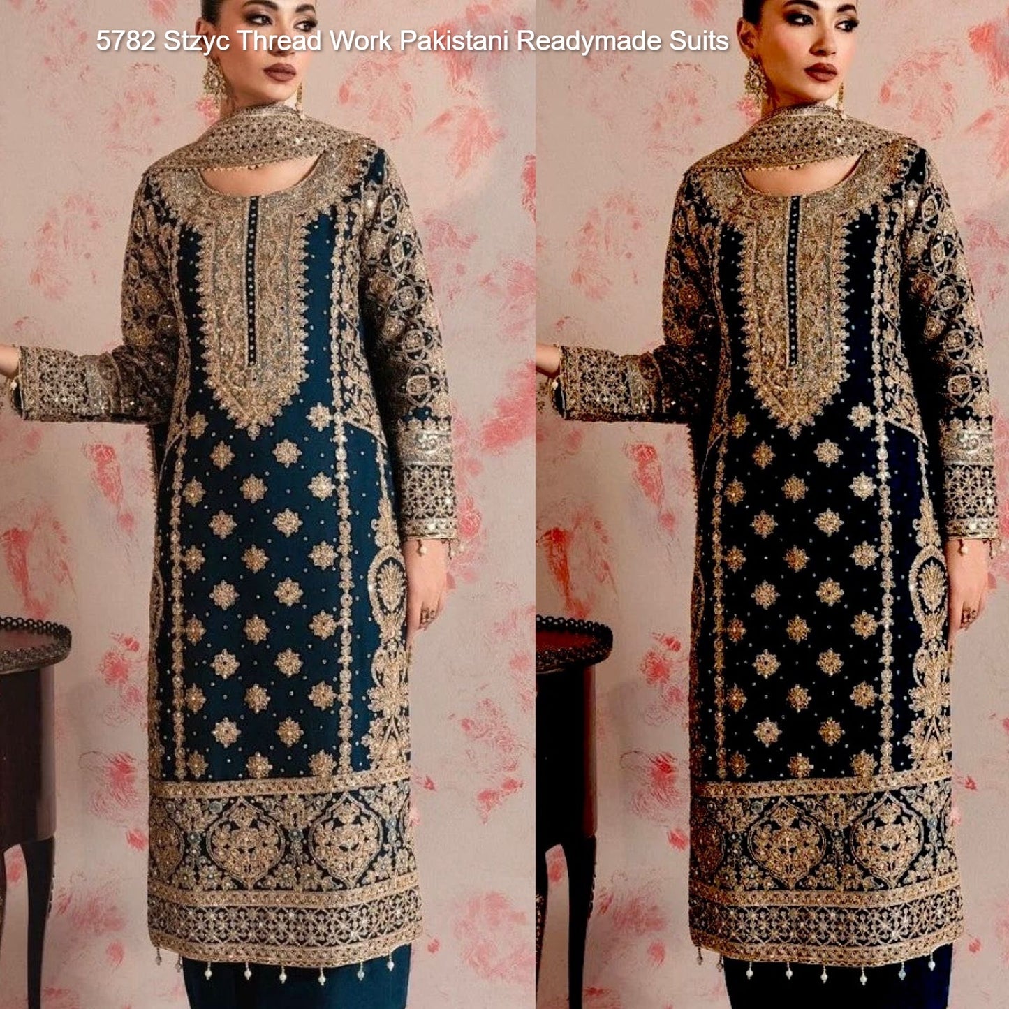5782 Stzyc Faux Georgette Pakistani Readymade Suits Supplier India