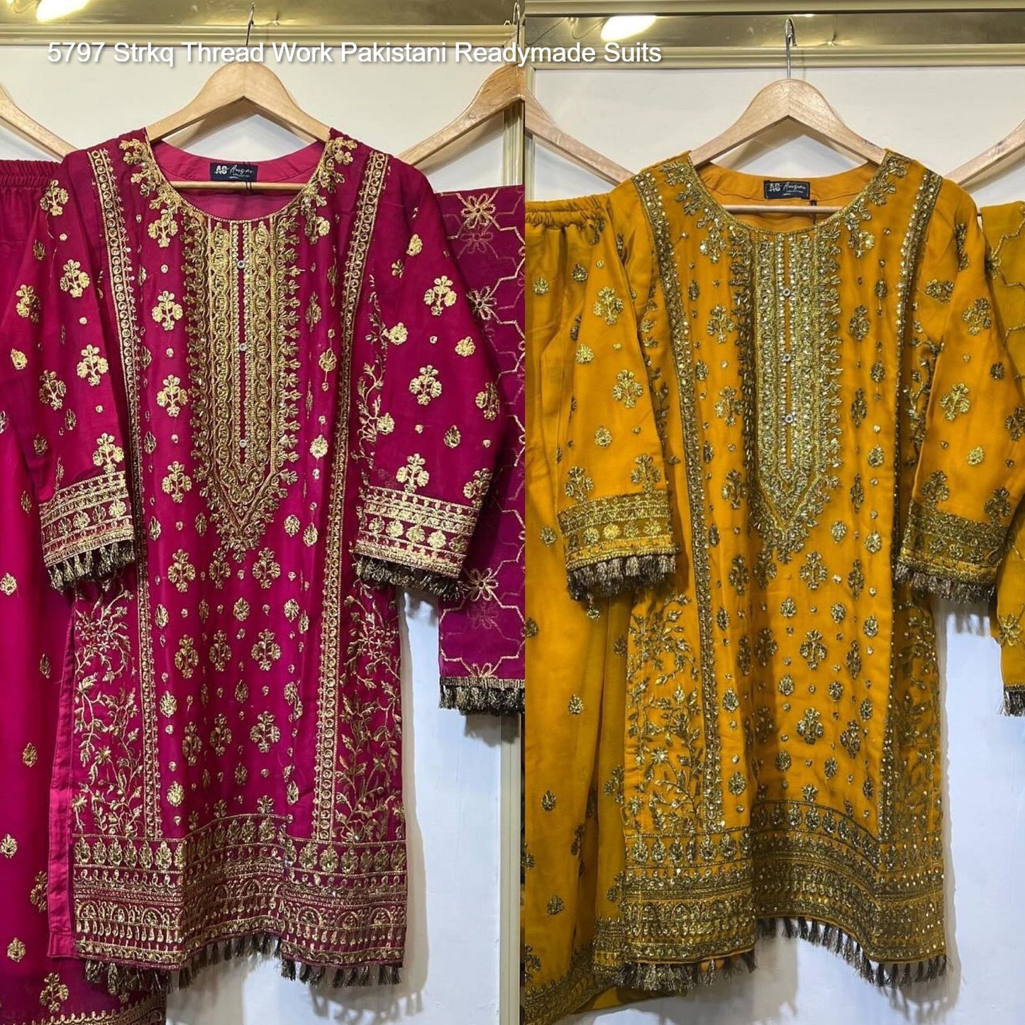 5797 Strkq Faux Georgette Pakistani Readymade Suits Wholesale