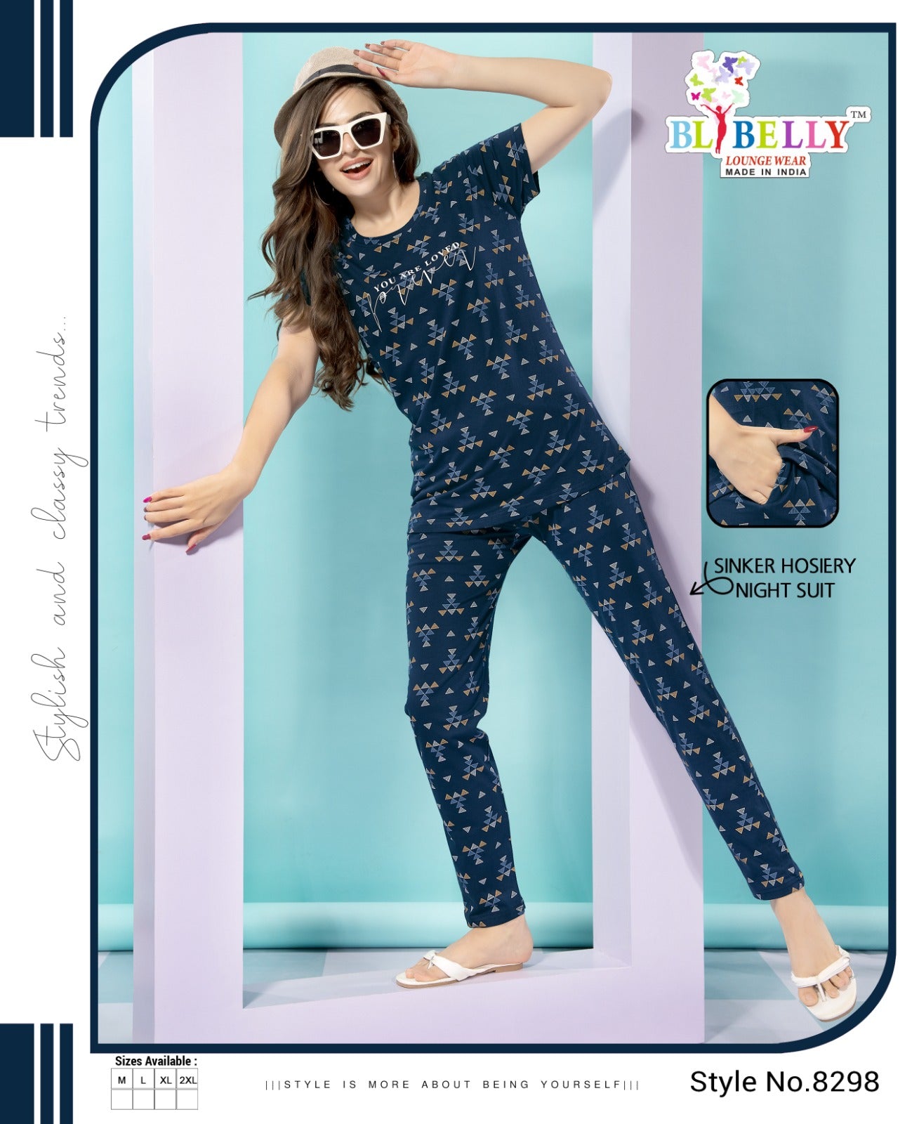 592 Belly Hosiery Sinker Pyjama Night Suits Manufacturer India