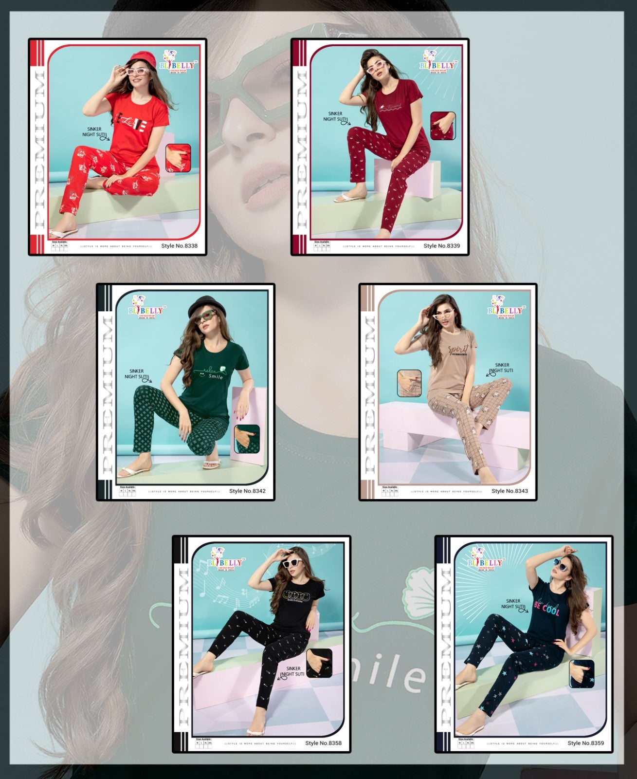 593 Belly Sinker Pyjama Night Suits Exporter India