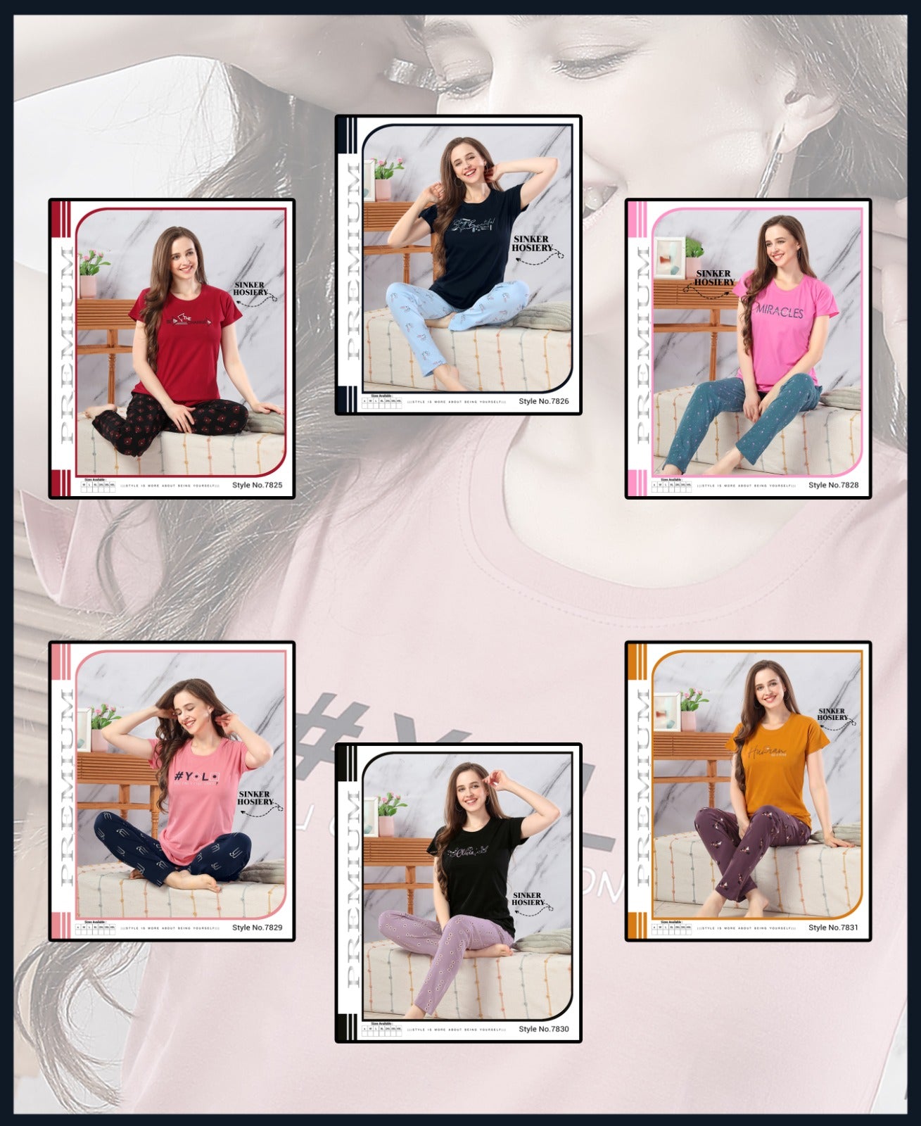 598 Belly Hosiery Sinker Pyjama Night Suits Supplier