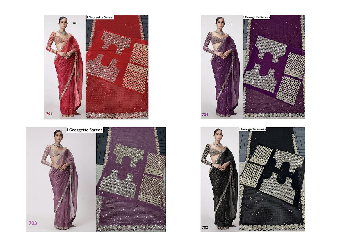 701-704 J Georgette Sarees Wholesaler India