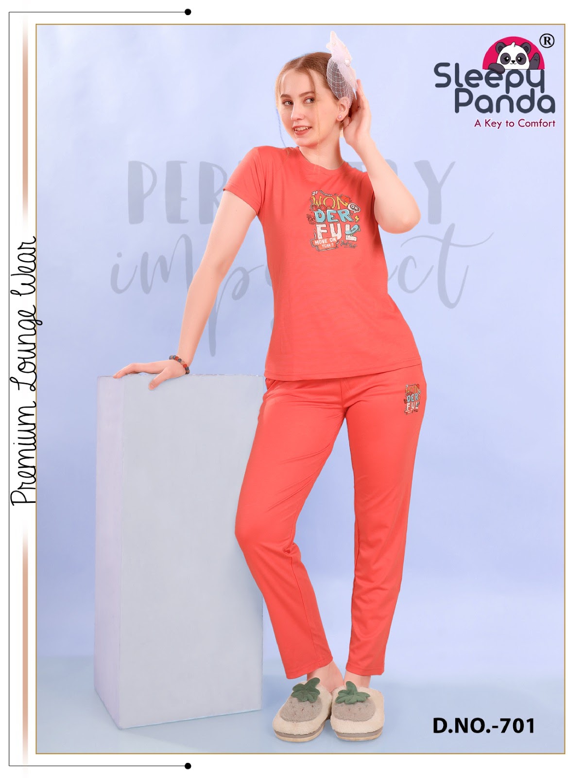 701 Elvy Sleepy Panda Tencil Lycra Co Ord Set Wholesale Price