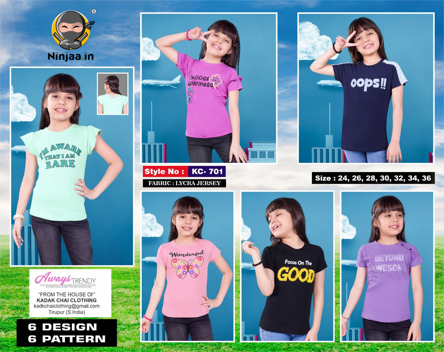 701 Ninja Lycra Girls Top