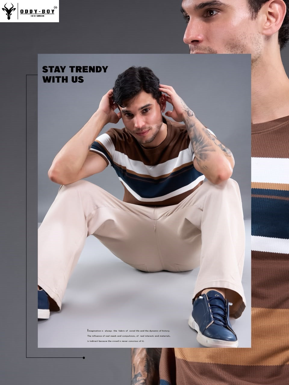 718 Se 19-22 Oddy Boy Auto Stripes Mens Tshirts Manufacturer India