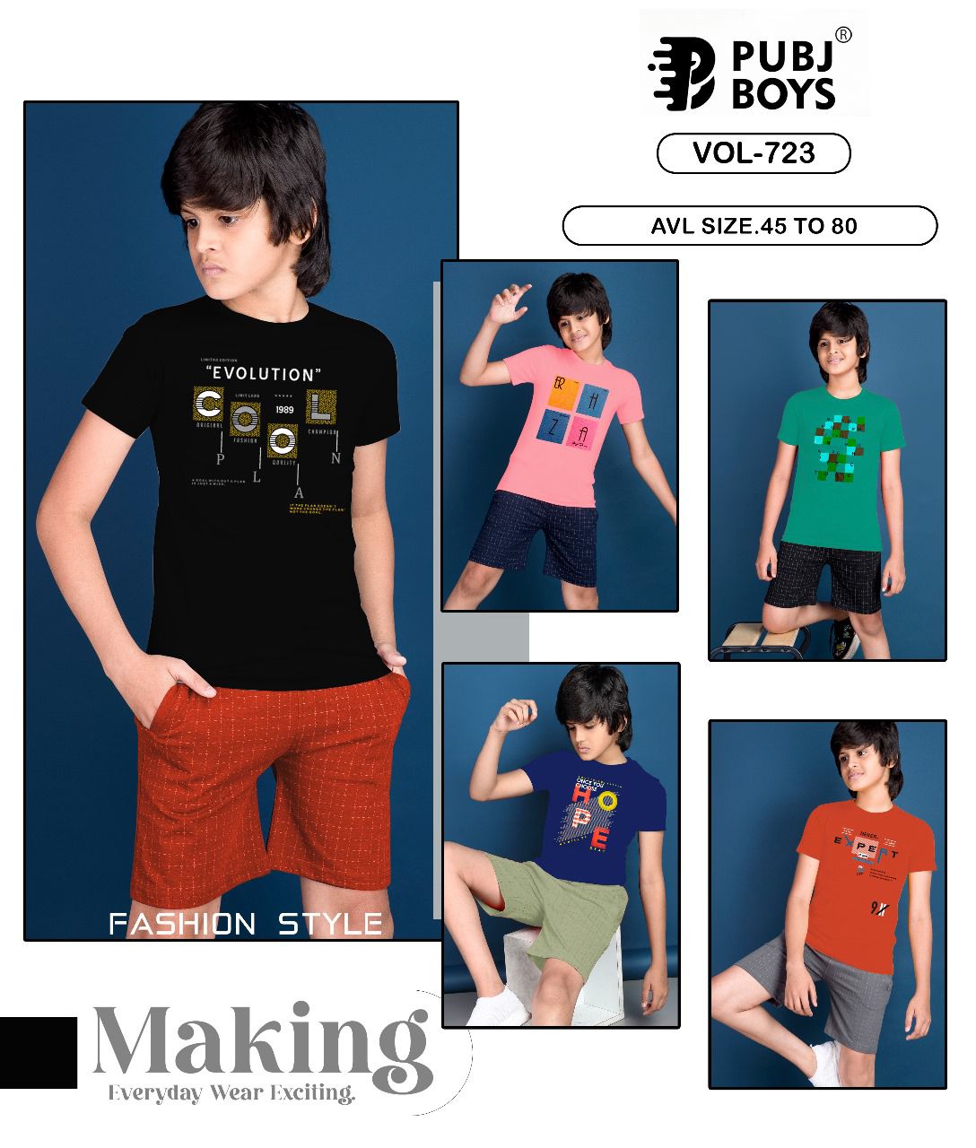 723 Pubj Boys Shorts Set Exporter