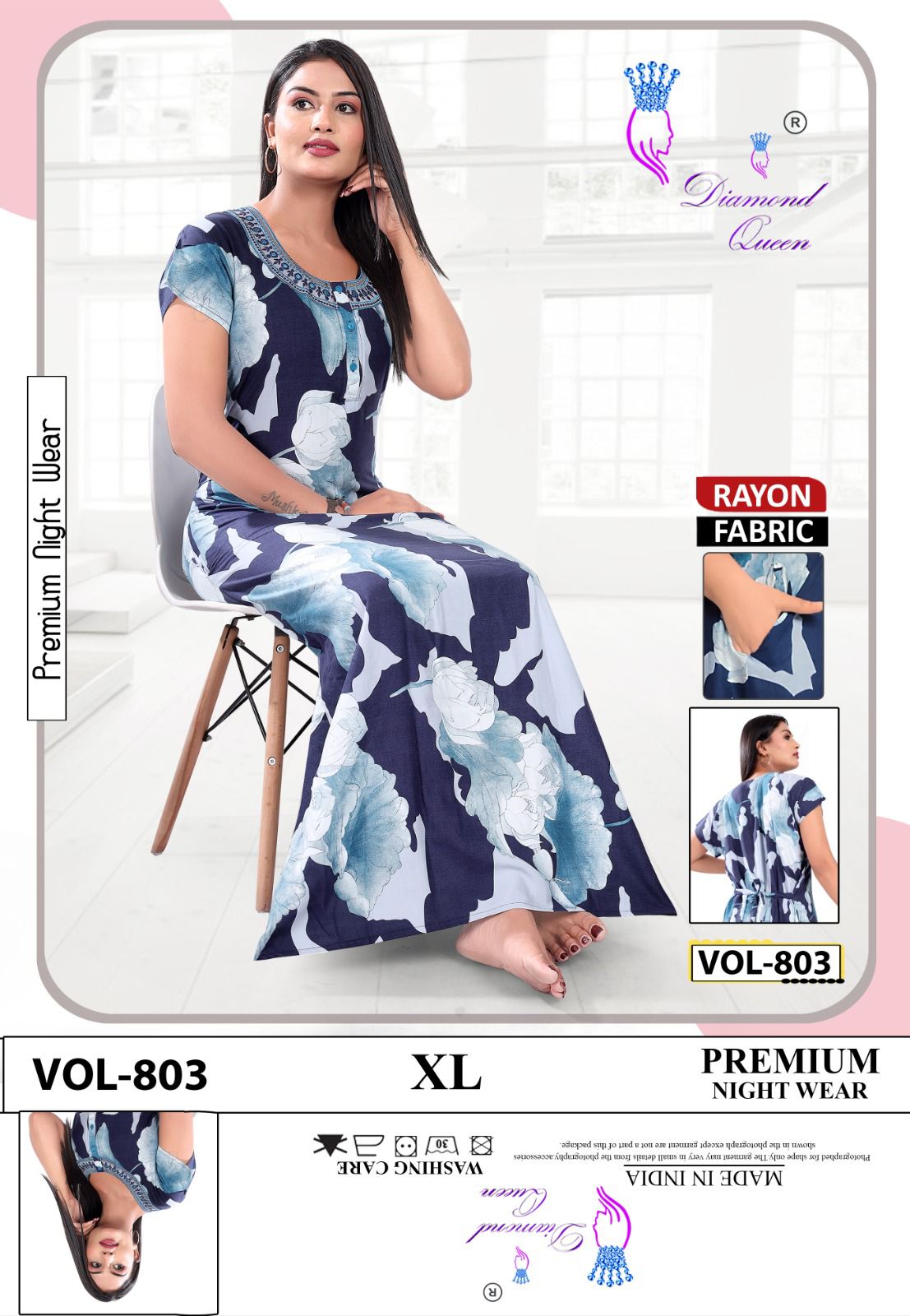 801-803 Diamond Queen Rayon Night Gowns