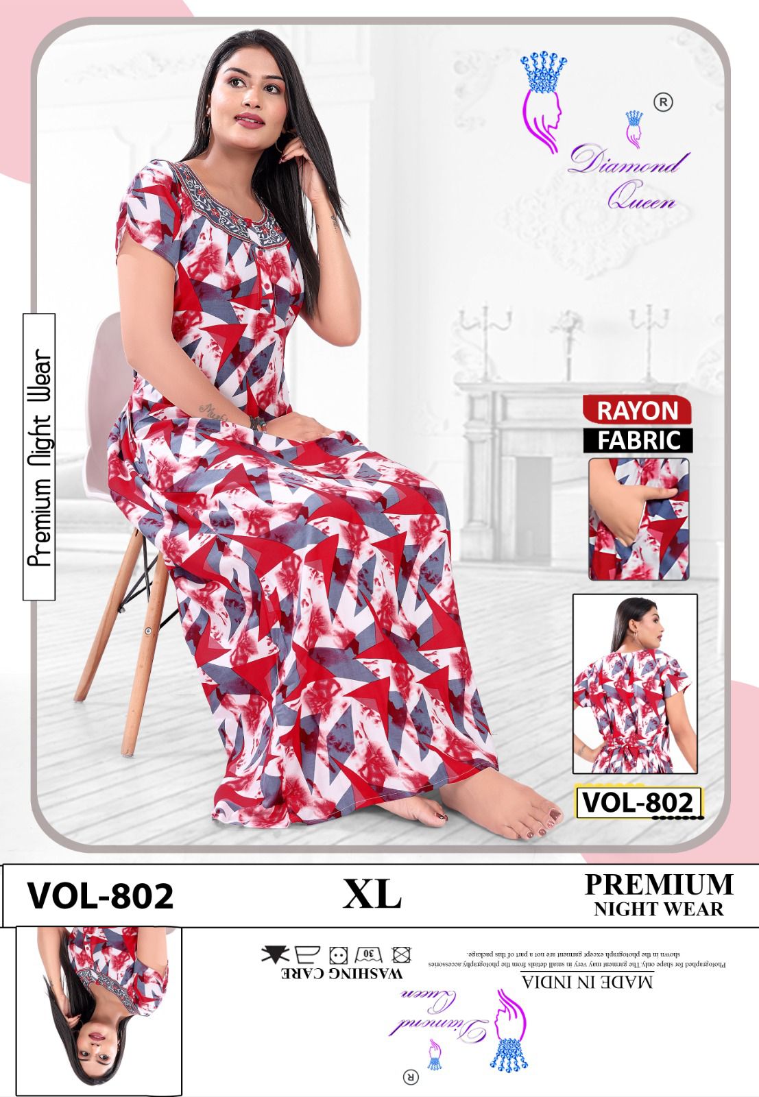 802-805 Diamond Queen Rayon Night Gowns