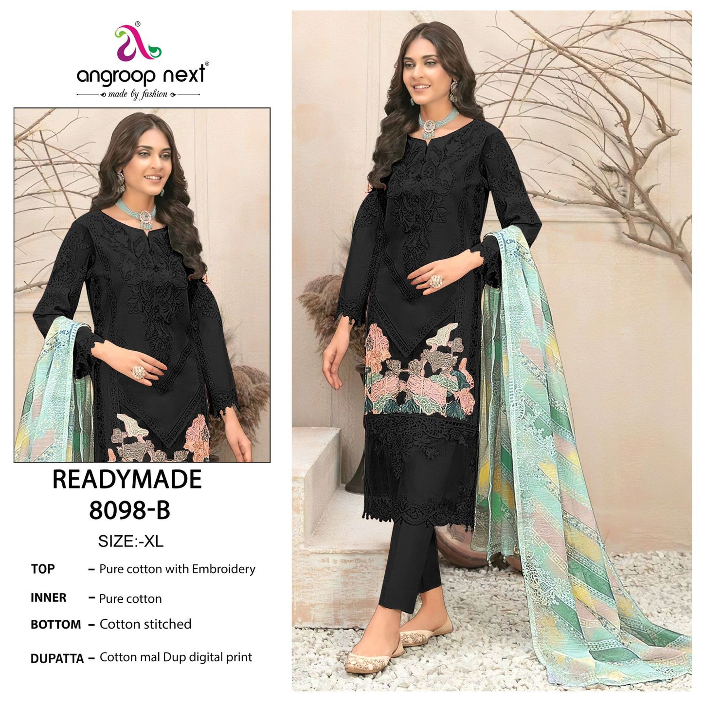 8098 Angroop Next Cotton Pakistani Readymade Suits Exporter India