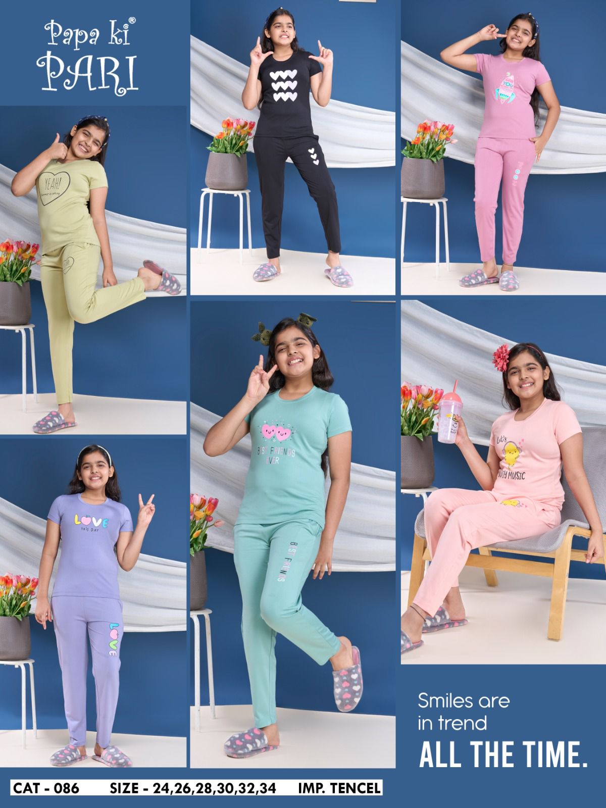 86 Papa Ki Pari Tencil Lycra Girls Night Suits