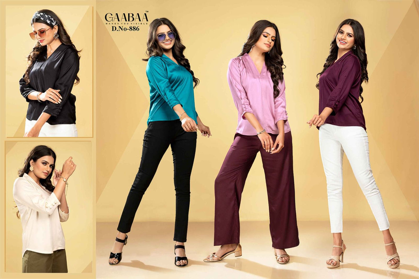 886 Gaabaa Pure Viscose Fancy Tops Manufacturer Ahmedabad