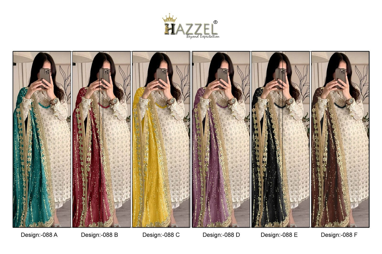 88 Hazzel Fox Georgette Pakistani Salwar Suits
