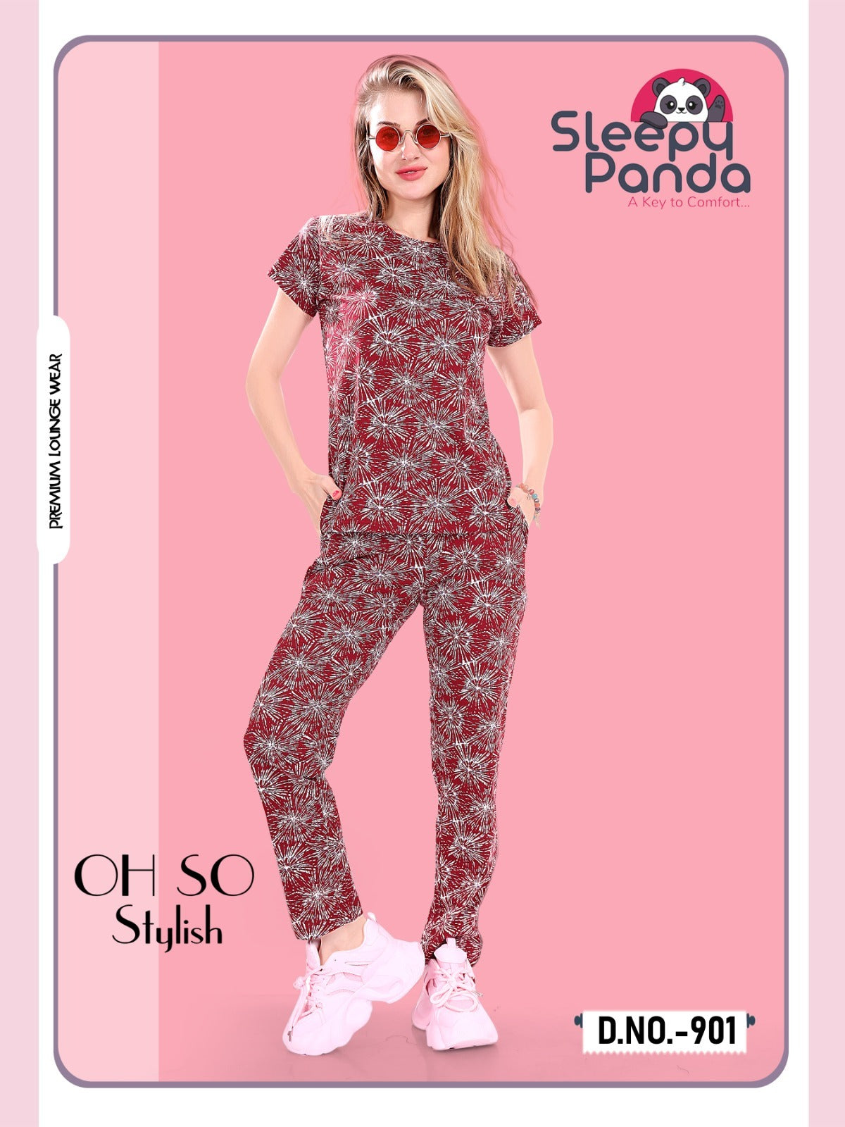 901 Sleepy Panda Hosiery Pyjama Night Suits