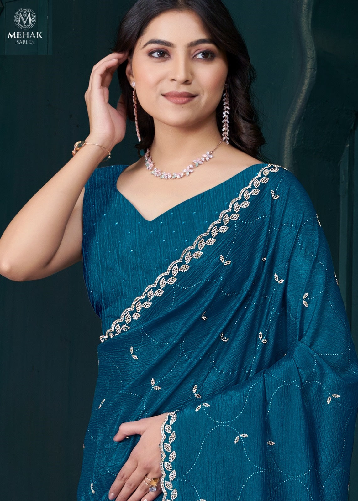 988Abcd Mehek Crepe Silk Sarees Manufacturer