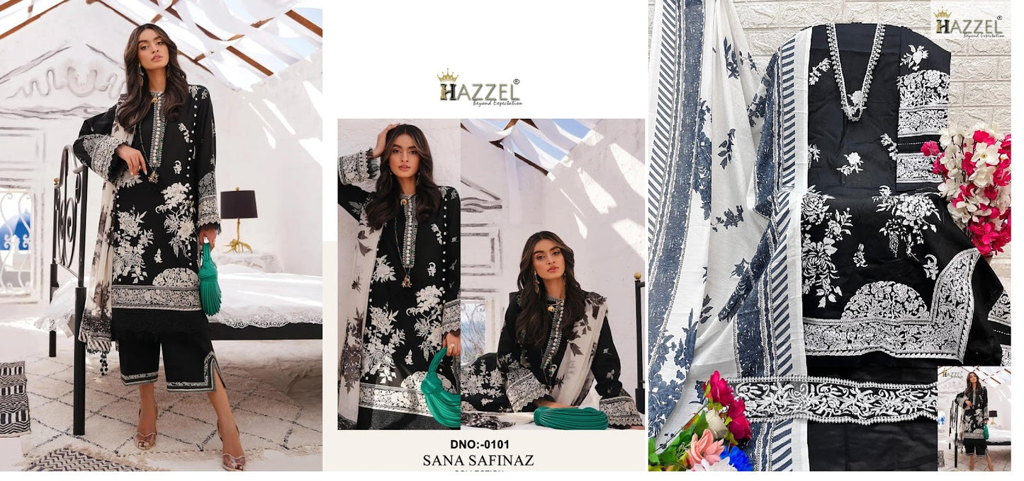 99-101 Hazzel Cotton Pakistani Patch Work Suits Exporter