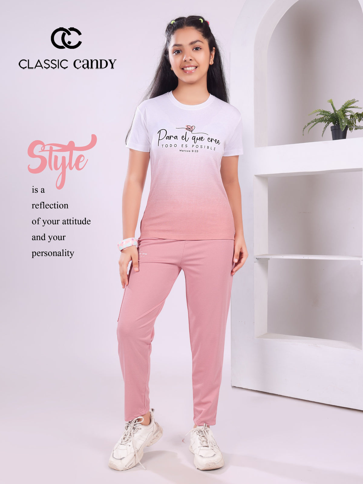 A887 Classic Candy Tencil Lycra Girls Cargo Set Wholesaler