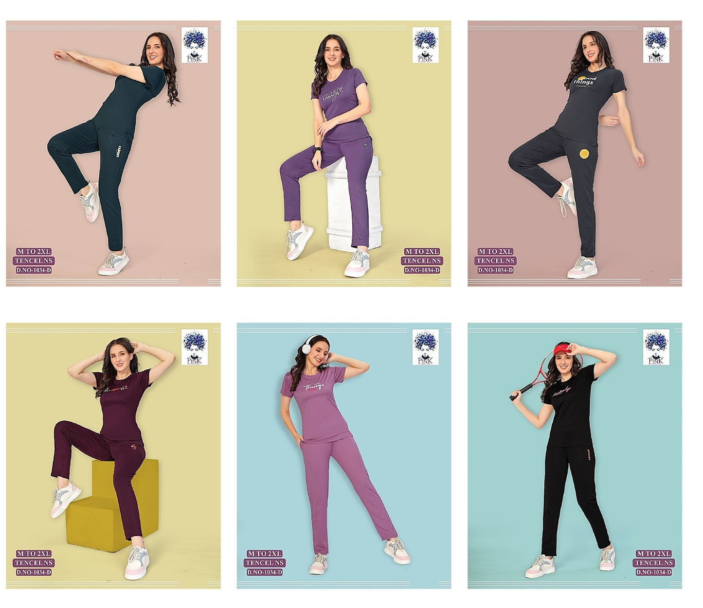 1034-D Pink Tencel Co Ord Set Exporter Ahmedabad