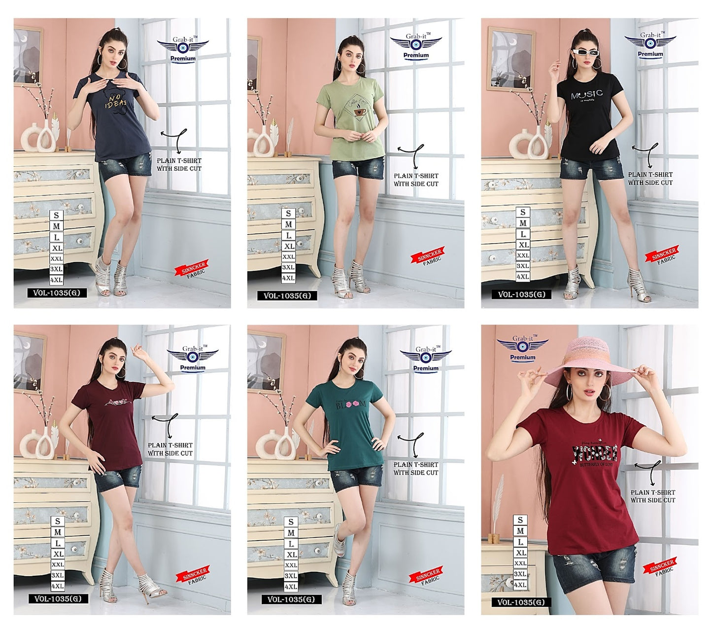 1035 G Grab It Sincker Women Tshirt Exporter India