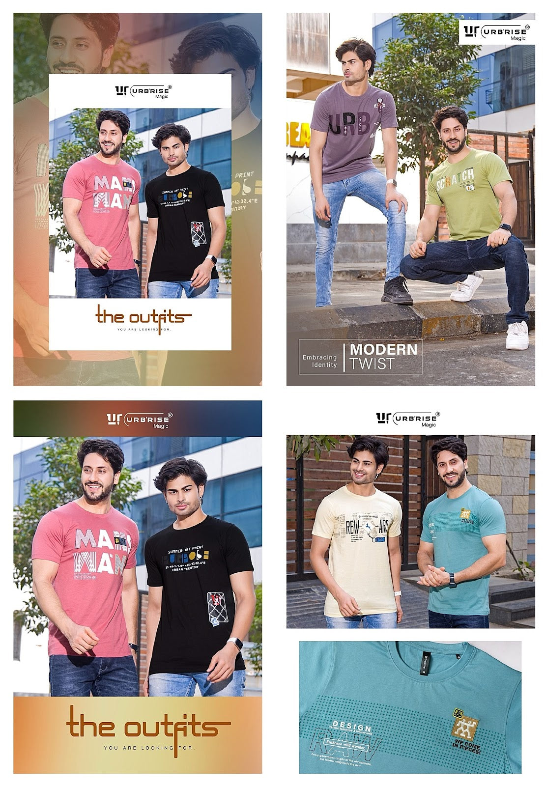 104-111 Urbanrise Combed Cotton Mens Tshirts Exporter Gujarat