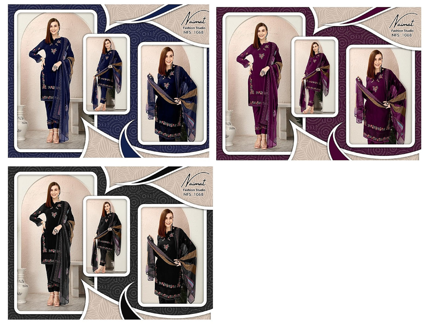 1068 Naimat Fashion Studio Georgette Pakistani Readymade Suits