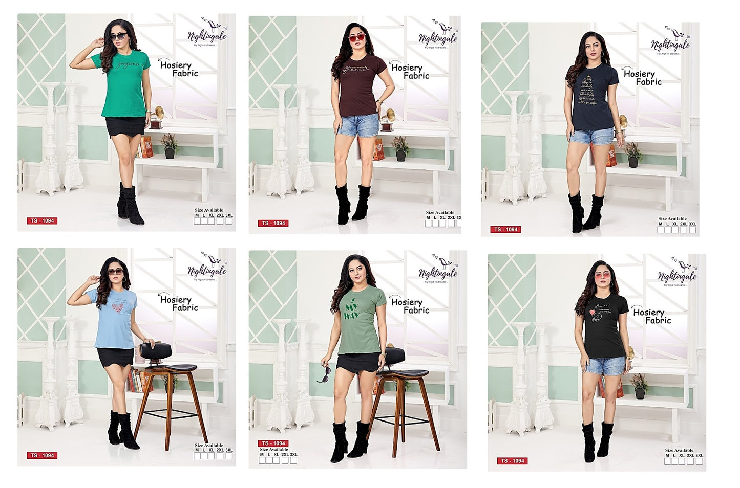 1094 Nightingale Hosiery Cotton Women Tshirt