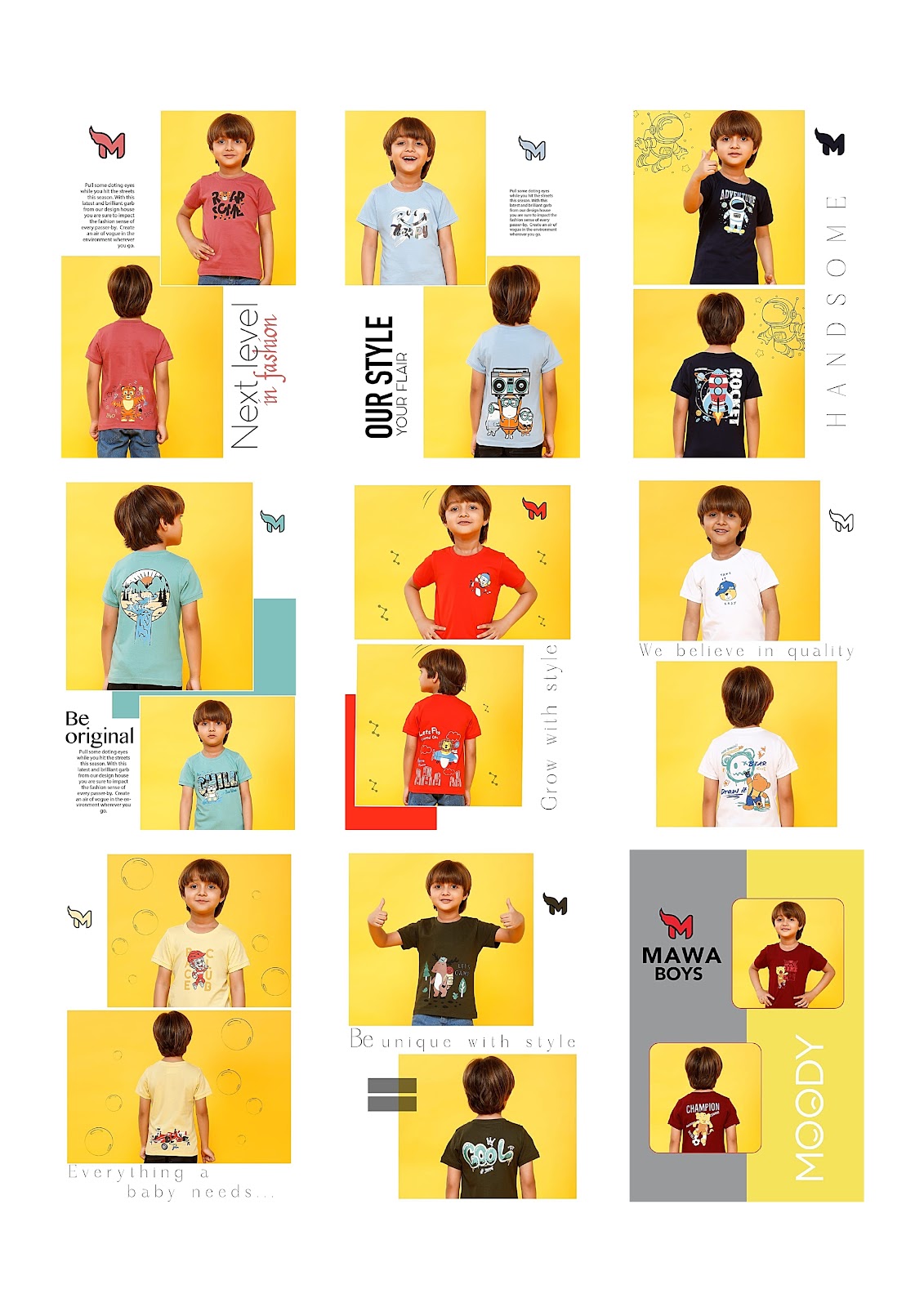 115 Mawa Cotton Biowashed Boys Tshirt