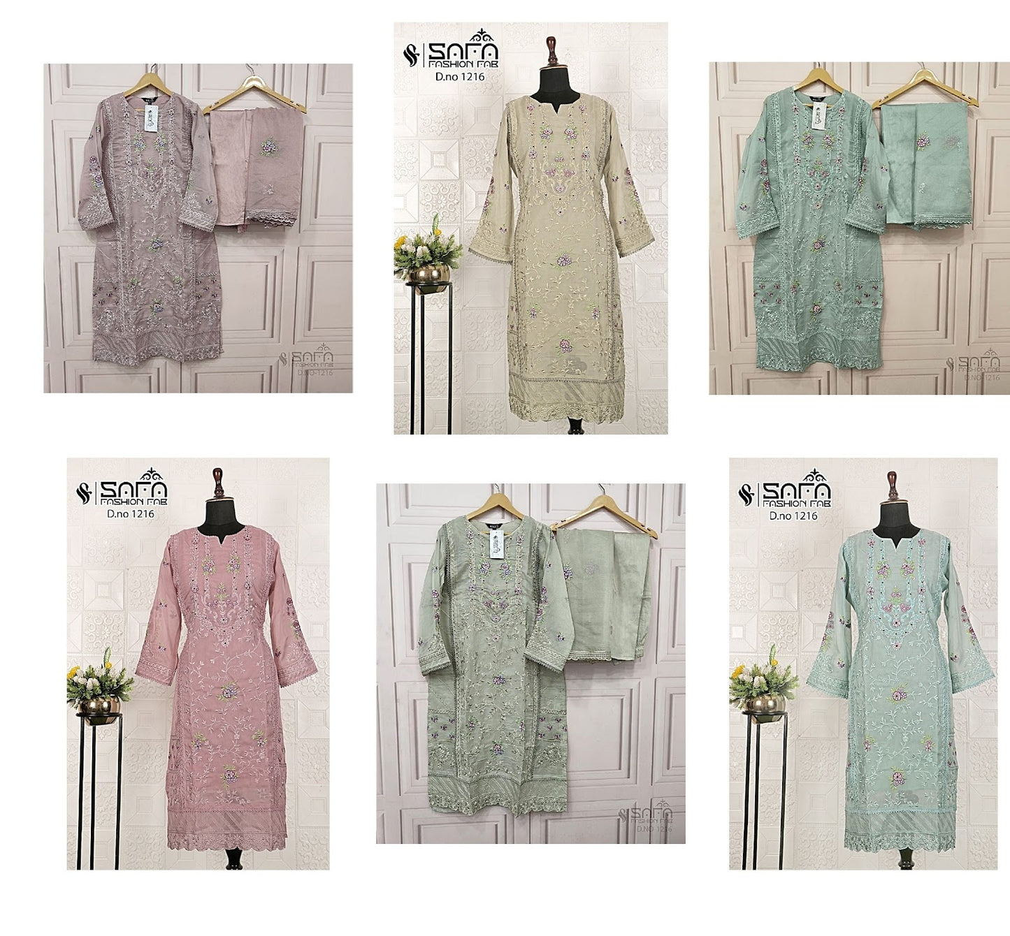 1216 Safa Fashion Fab Organza Pakistani Readymade Suits