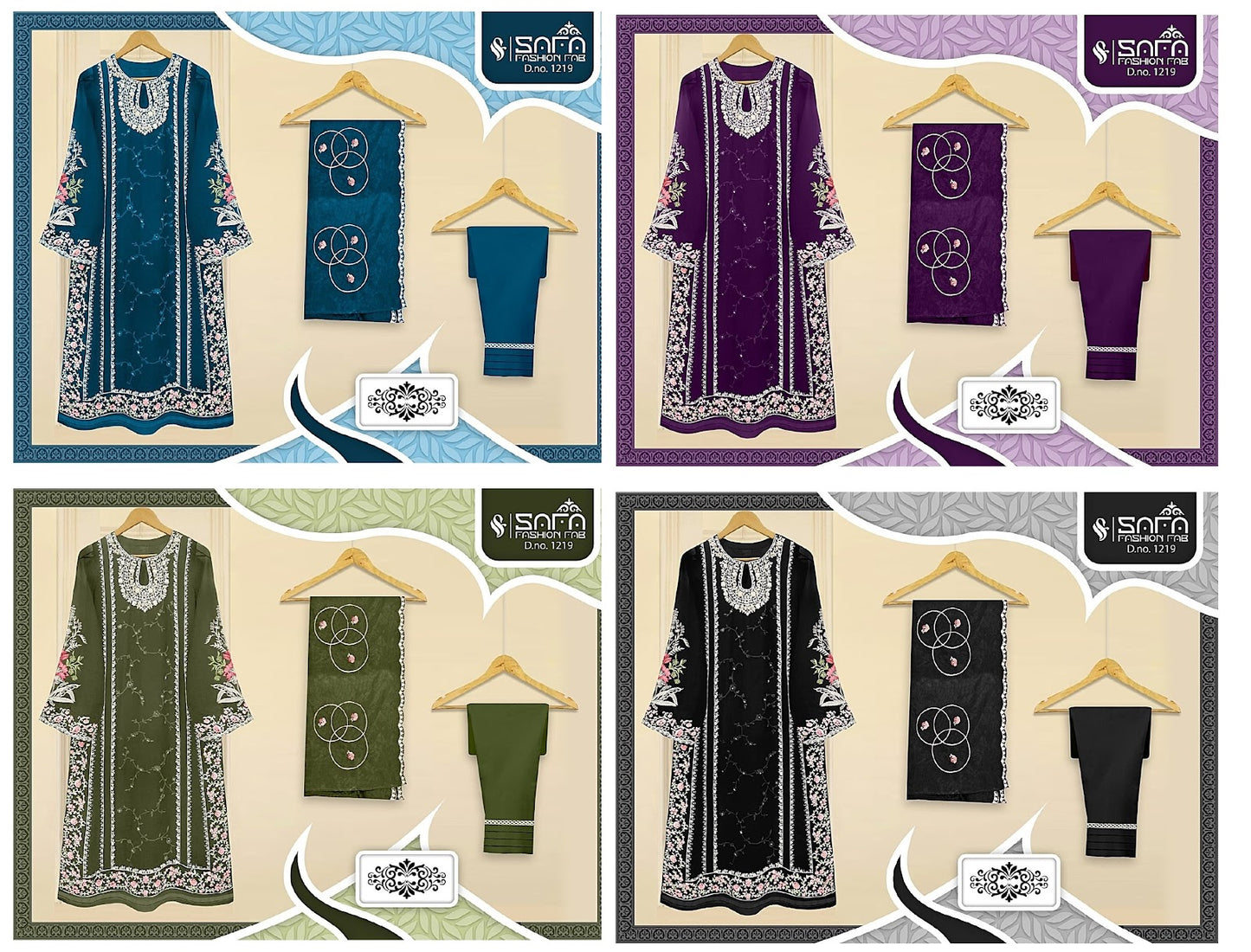 1219 Safa Fashion Fab Georgette Pakistani Readymade Suits